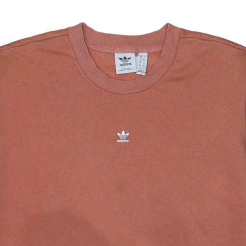 adidas Women’s Brown Crew Neck Pullover Sweatshirt UK 12 Logo Print