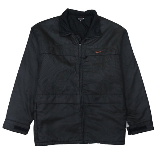 Nike Mens Black L Full Zip Logo Winter Softshell Jacket