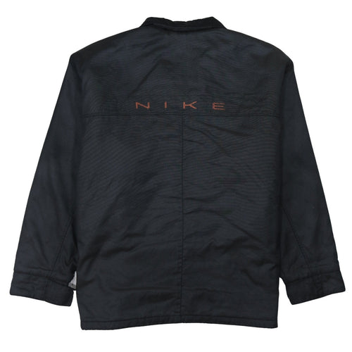 Nike Mens Black L Full Zip Logo Winter Softshell Jacket