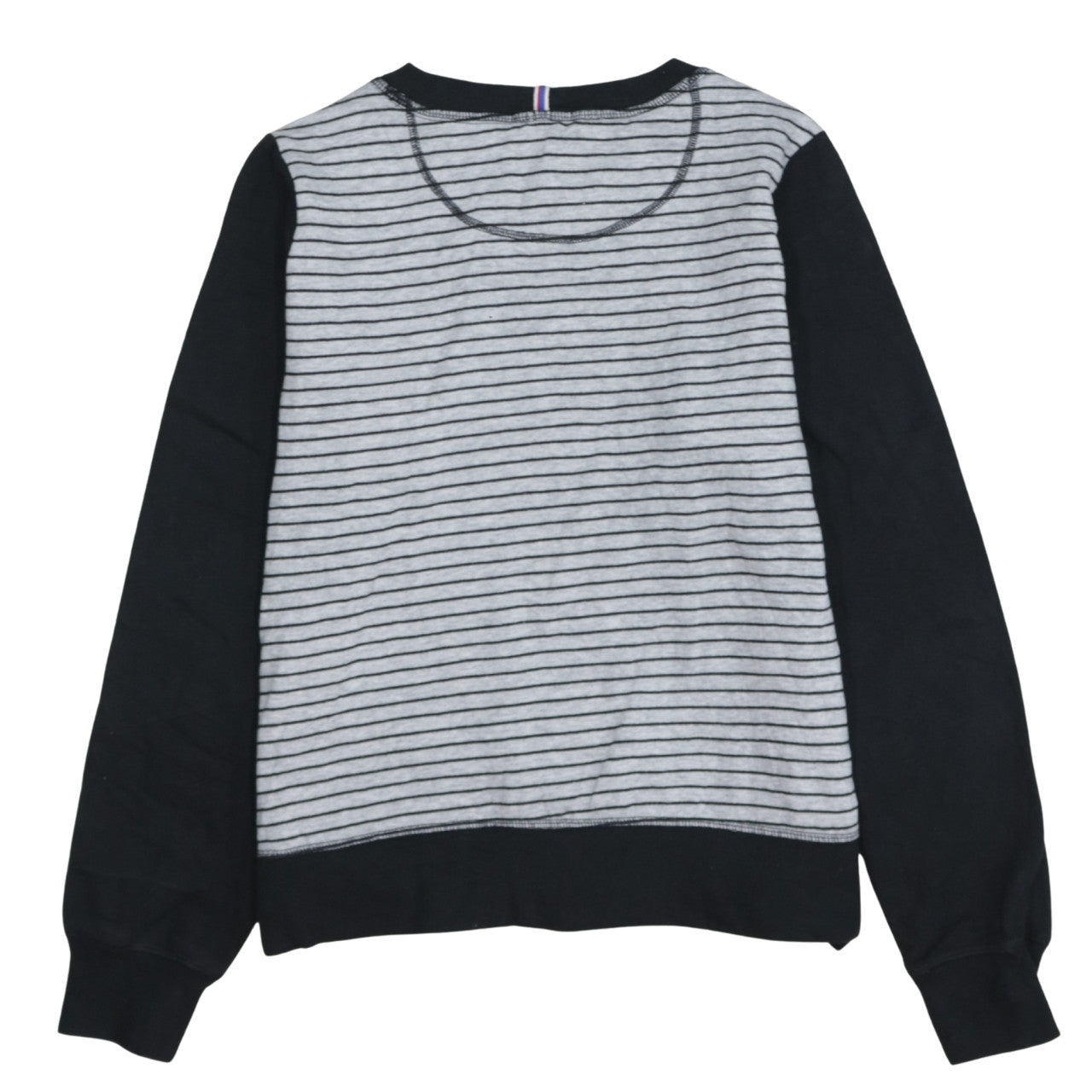 Champion Womens Black Grey Striped Pullover Sweatshirt Size S
