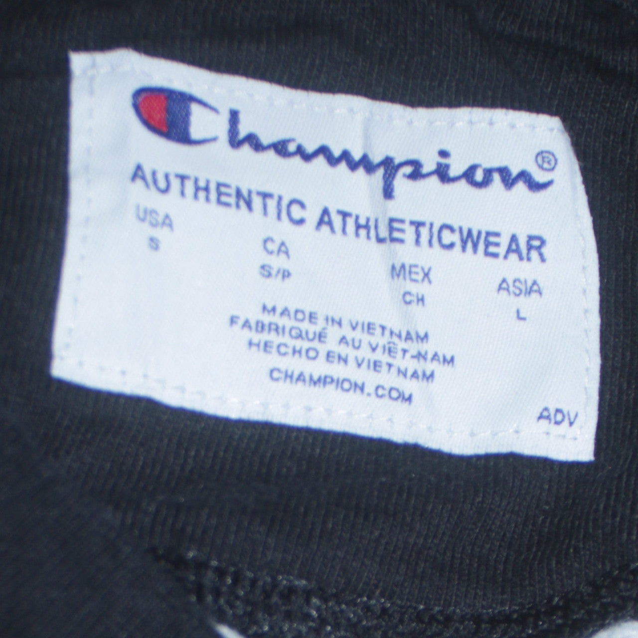 Champion Womens Black Grey Striped Pullover Sweatshirt Size S