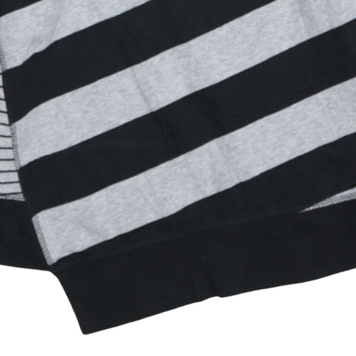 Champion Womens Black Grey Striped Pullover Sweatshirt Size S