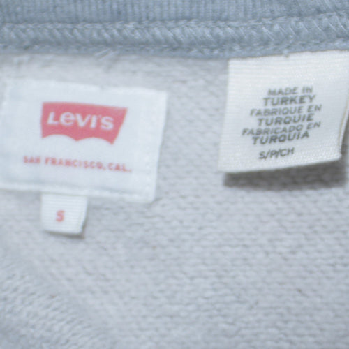 Levi's Mens Grey Sweatshirt S Regular Fit Crew Neck Logo Pullover