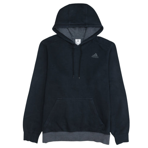 adidas Mens Black Medium Pullover Hoodie Hooded Sweatshirt
