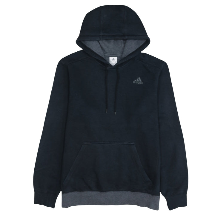 adidas Mens Black Medium Pullover Hoodie Hooded Sweatshirt