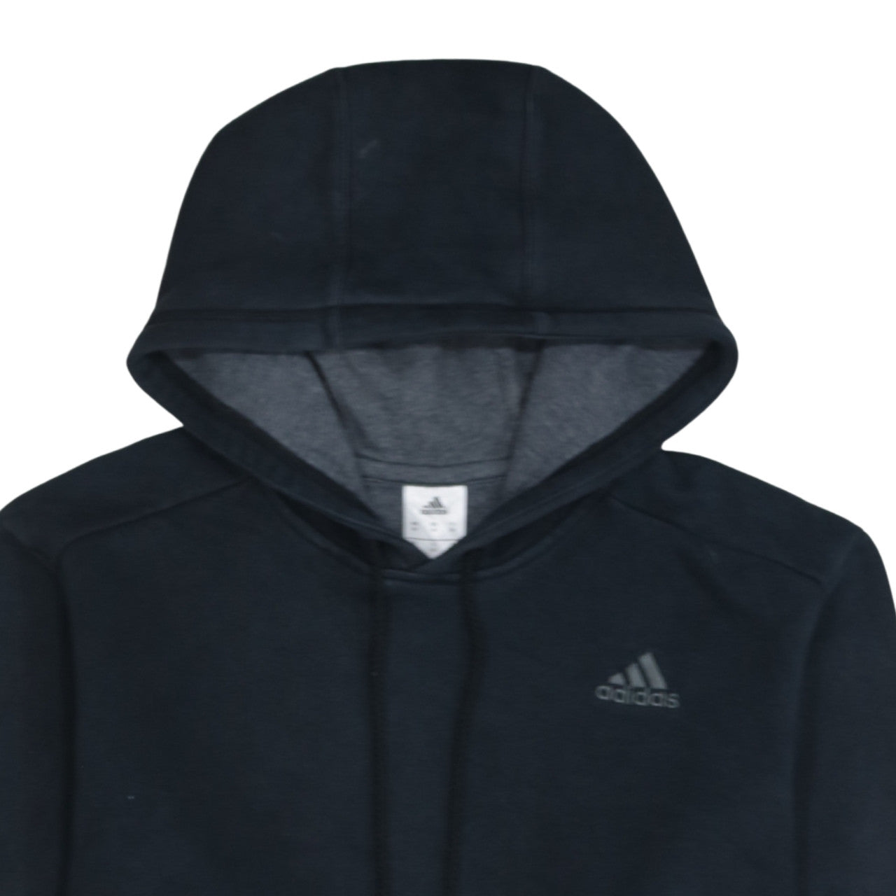 adidas Mens Black Medium Pullover Hoodie Hooded Sweatshirt