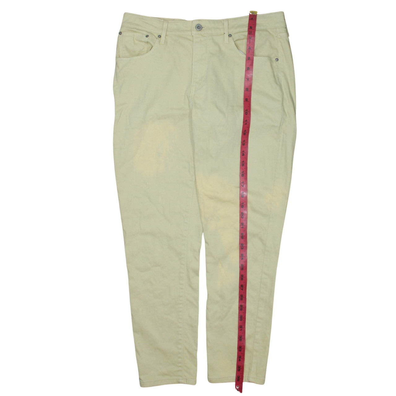 Levi's Women's Beige High Rise Demi Curve Straight Jeans Size 31
