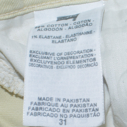 Levi's Women's Beige High Rise Demi Curve Straight Jeans Size 31