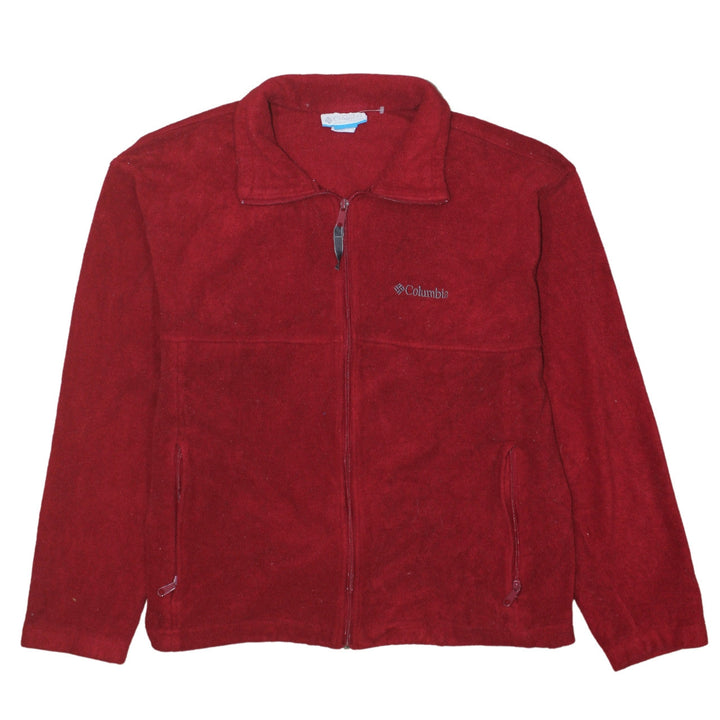 Columbia Men's Red Fleece Full Zip Jacket XL Outdoor Casual