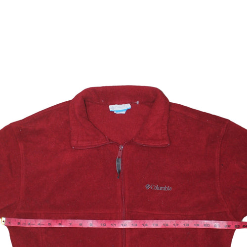 Columbia Men's Red Fleece Full Zip Jacket XL Outdoor Casual