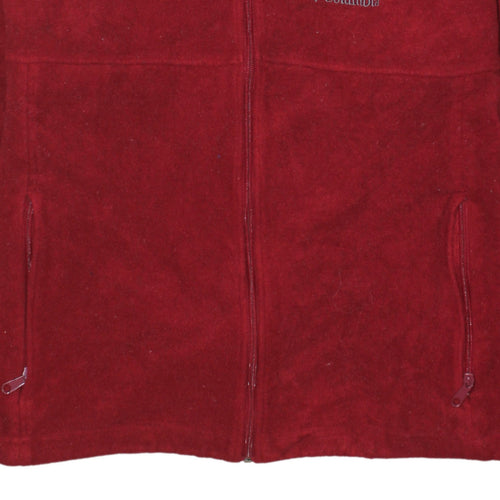 Columbia Men's Red Fleece Full Zip Jacket XL Outdoor Casual