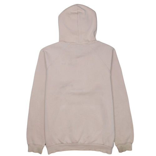 Adidas Women Beige Pullover Hoodie Medium Hooded Logo Sweatshirt