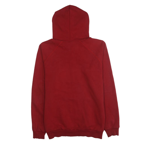 Adidas Mens Red Hoodie Pullover Large Graphic Print Logo Cotton