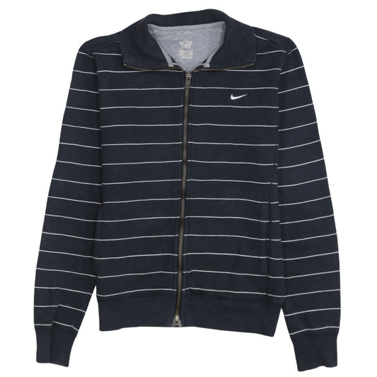 Nike Women’s Navy Striped Full Zip Sweatshirt UK 12/14