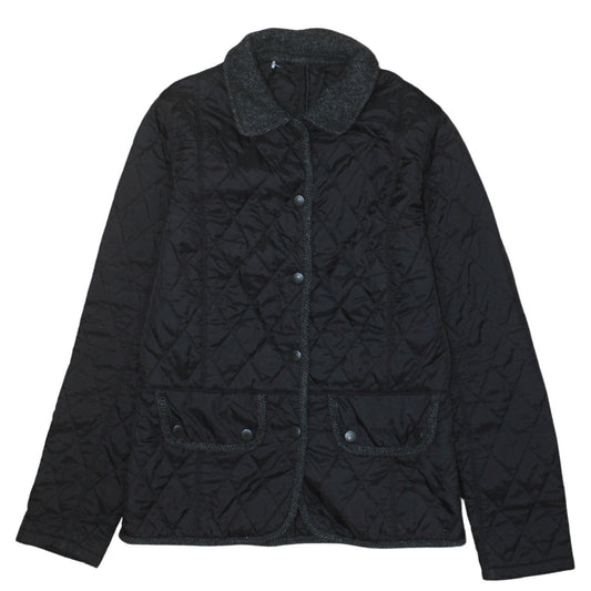 Barbour Womens Black Quilted Mid-Length Jacket Size 8