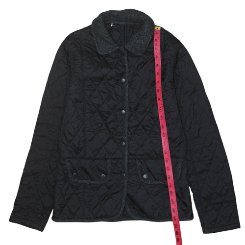 Barbour Womens Black Quilted Mid-Length Jacket Size 8