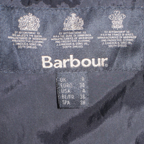 Barbour Womens Black Quilted Mid-Length Jacket Size 8