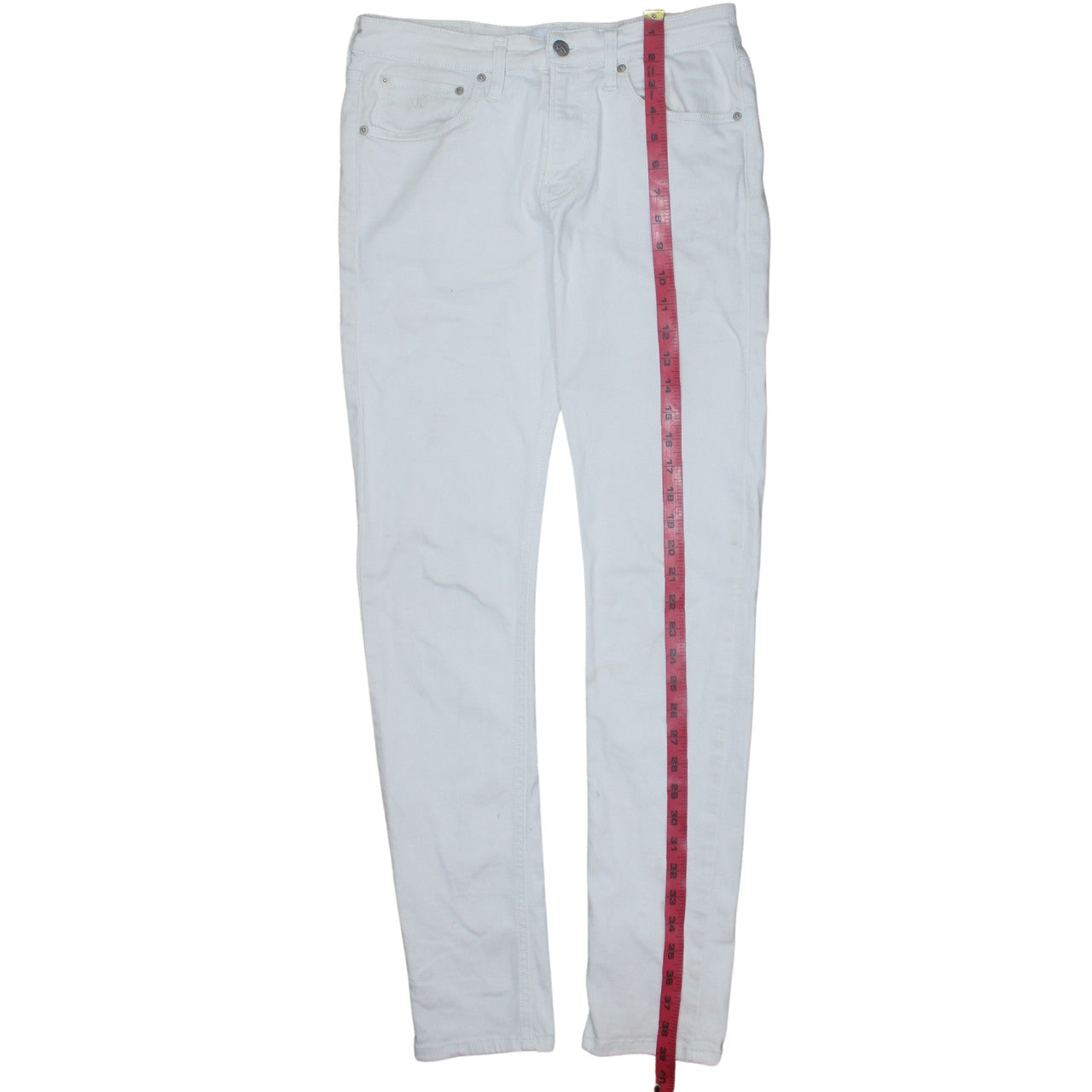 Calvin Klein Jeans Womens White Slim Fit Stretch Skinny Jeans W30 L32