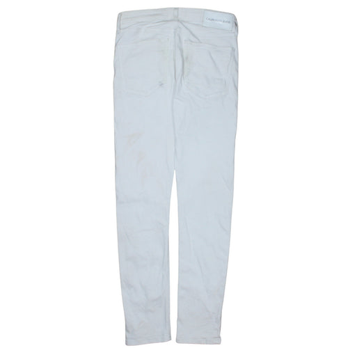 Calvin Klein Jeans Womens White Slim Fit Stretch Skinny Jeans W30 L32