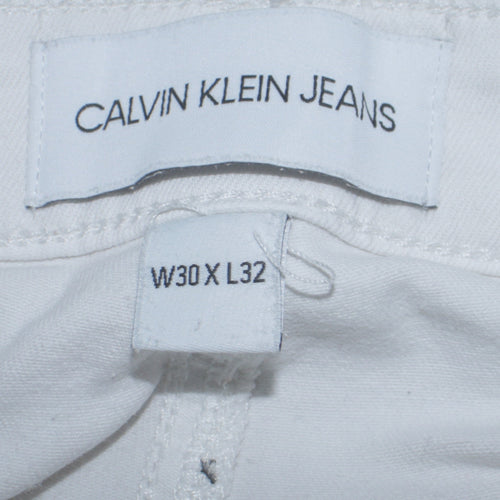 Calvin Klein Jeans Womens White Slim Fit Stretch Skinny Jeans W30 L32
