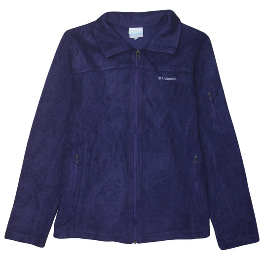 Columbia Women's Purple Fleece Zip Jacket Size L Outdoor Casual