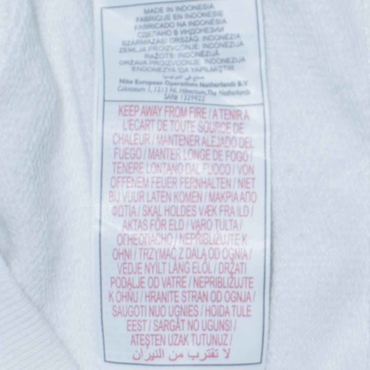 Nike Womens White Full Zip Hoodie Size 10 Cotton Blend Sportswear