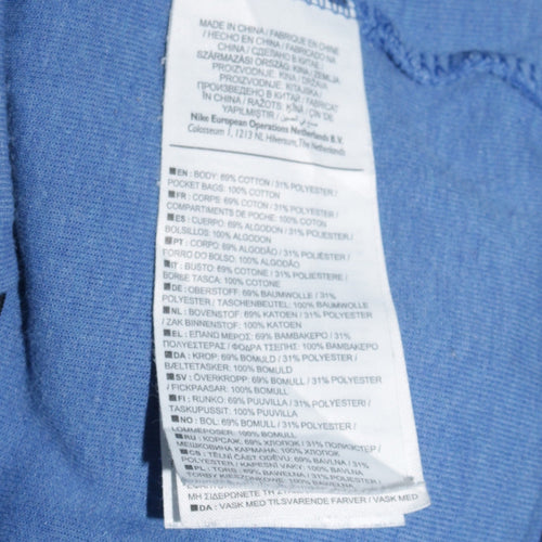 Nike Men's Blue Pullover Hoodie Size L Lightweight Sportswear