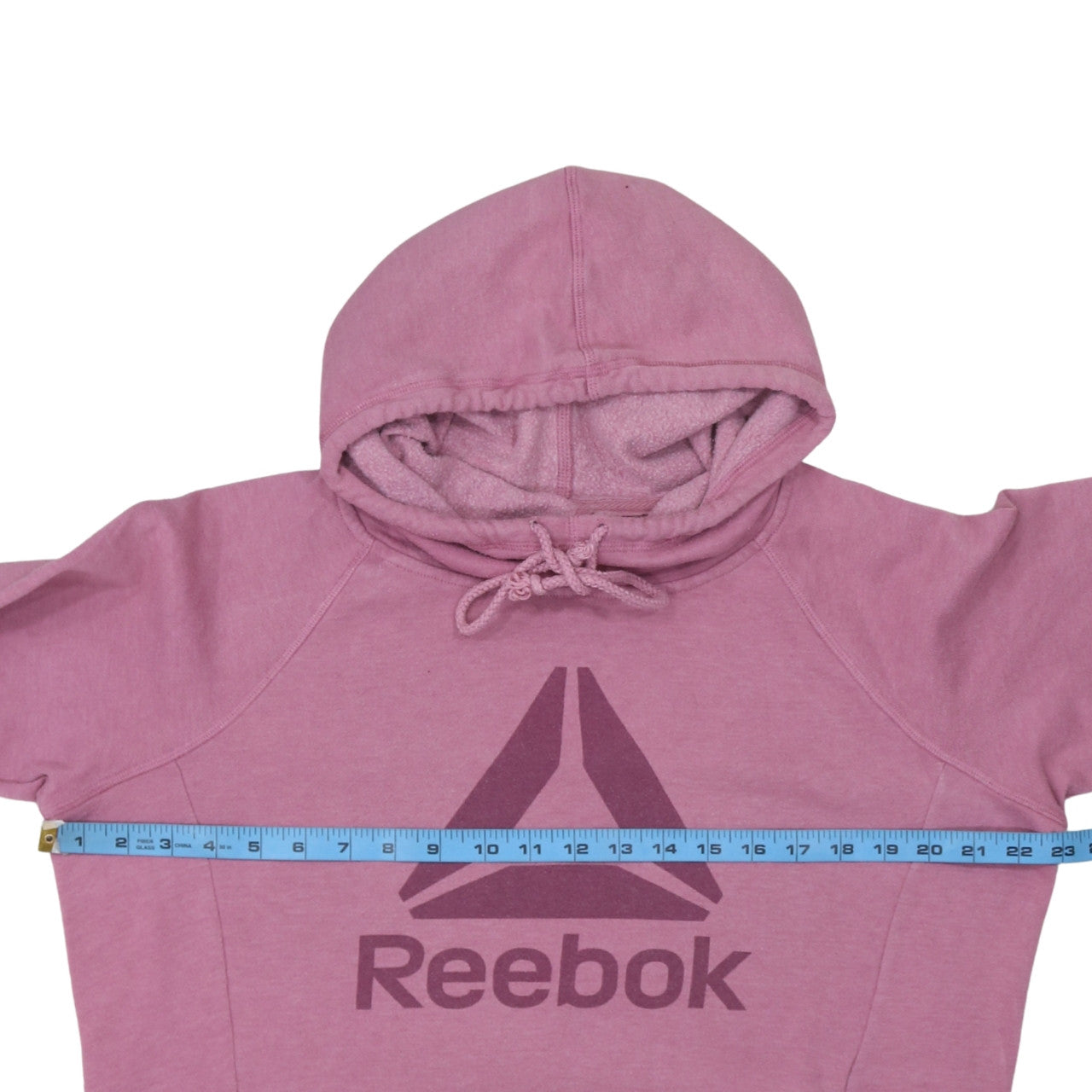 Reebok Womens Pink Pullover Hoodie Size L Cotton Blend Sportswear