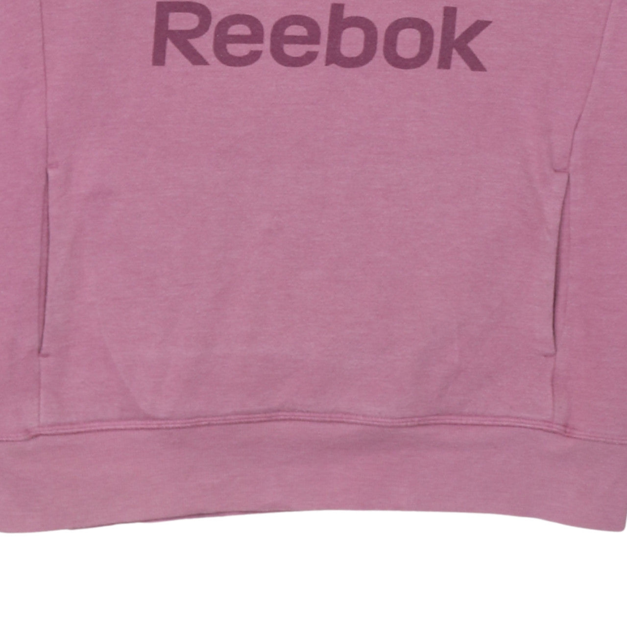 Reebok Womens Pink Pullover Hoodie Size L Cotton Blend Sportswear