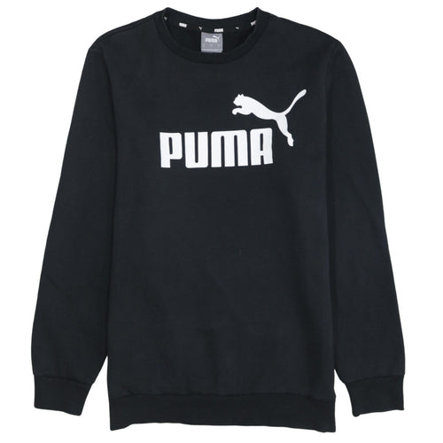 Puma Men's Black Small Crew Neck Pullover Sweatshirt