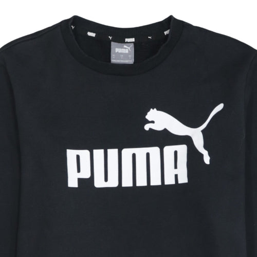 Puma Men's Black Small Crew Neck Pullover Sweatshirt