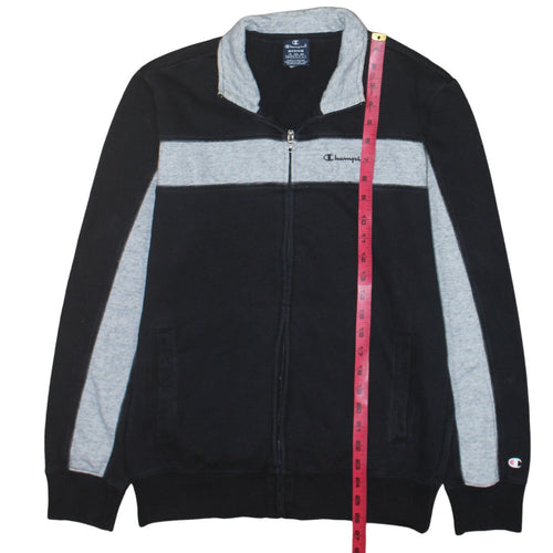 Champion Men's Black Full Zip Fleece Sweatshirt Medium