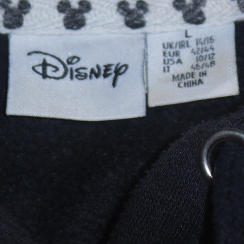 Disney Girls Black Mickey Mouse Pullover Hoodie L Graphic Print