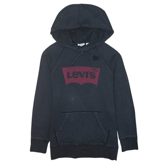 Levi's Mens Black XS Pullover Hoodie Logo Fleece Sweatshirt