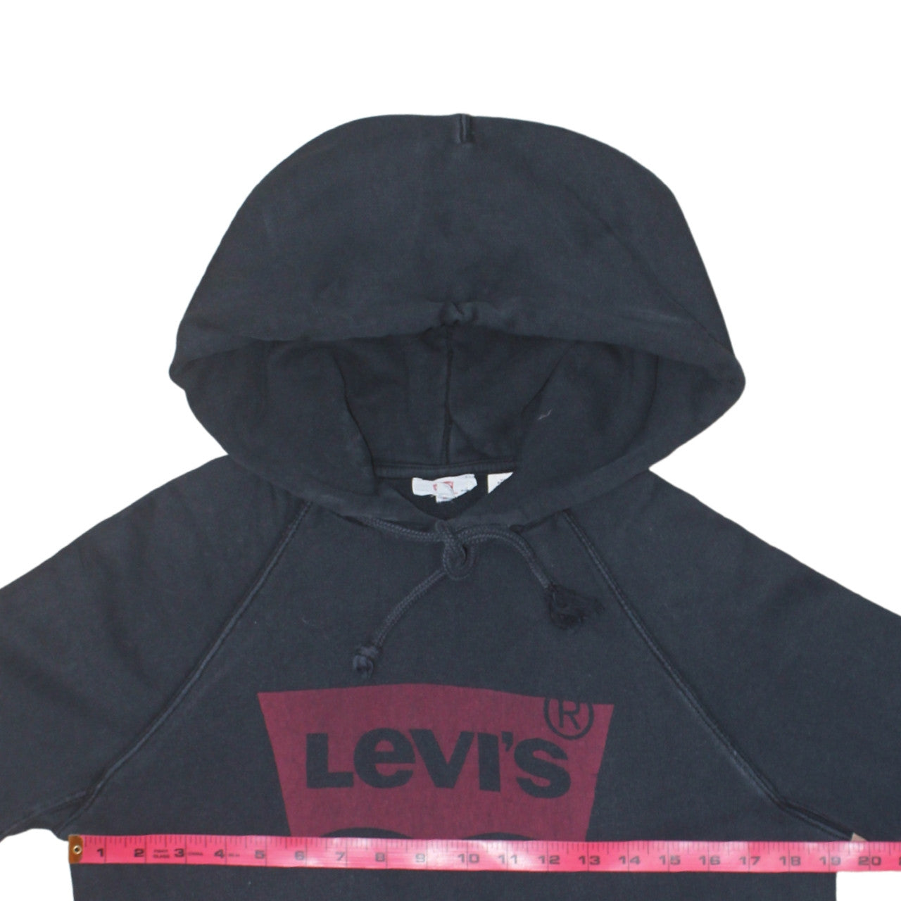 Levi's Mens Black XS Pullover Hoodie Logo Fleece Sweatshirt