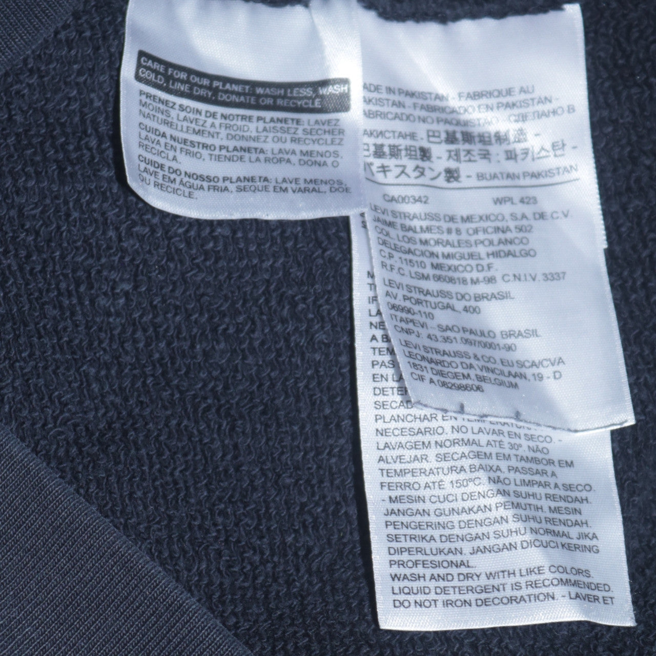 Levi's Mens Black XS Pullover Hoodie Logo Fleece Sweatshirt