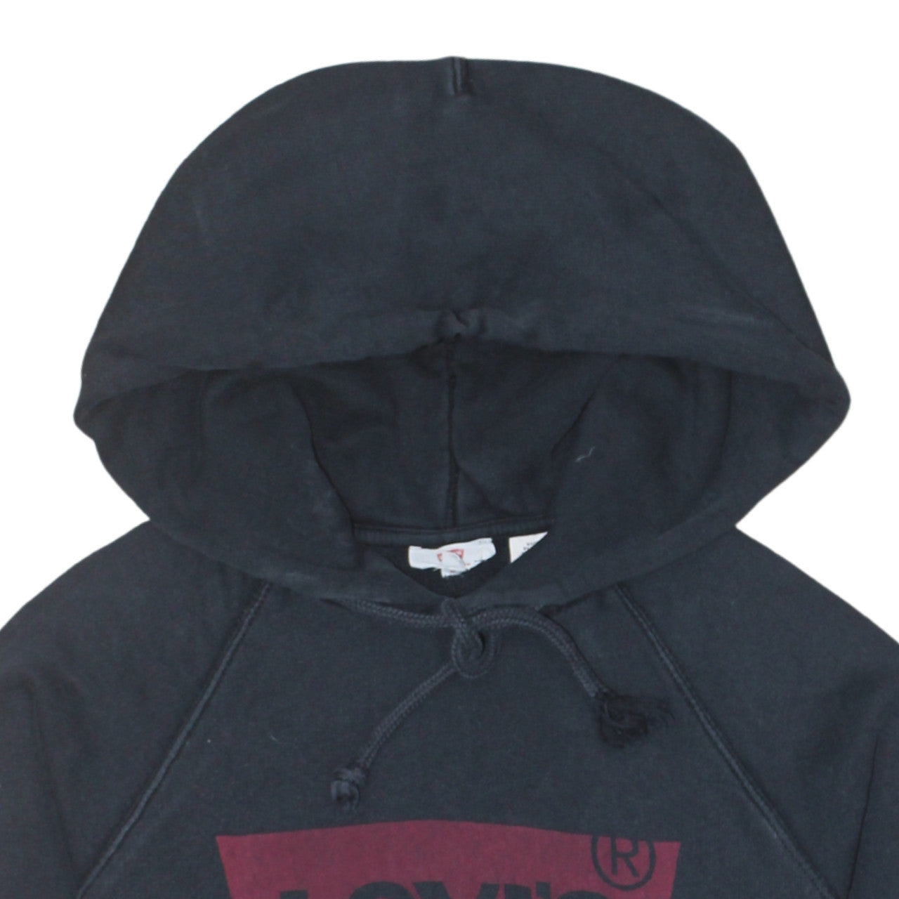 Levi's Mens Black XS Pullover Hoodie Logo Fleece Sweatshirt