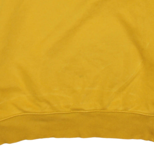 Tommy Jeans Men's Yellow Logo Crew Neck Sweatshirt Size S