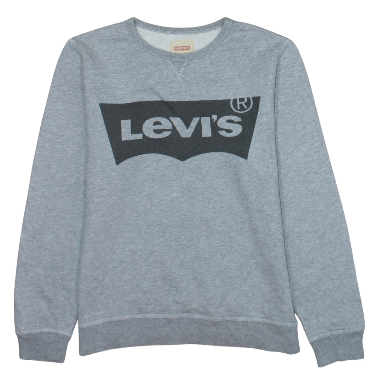 Levi's Boys Grey Logo Crew Neck Cotton Sweatshirt Size 16 Years