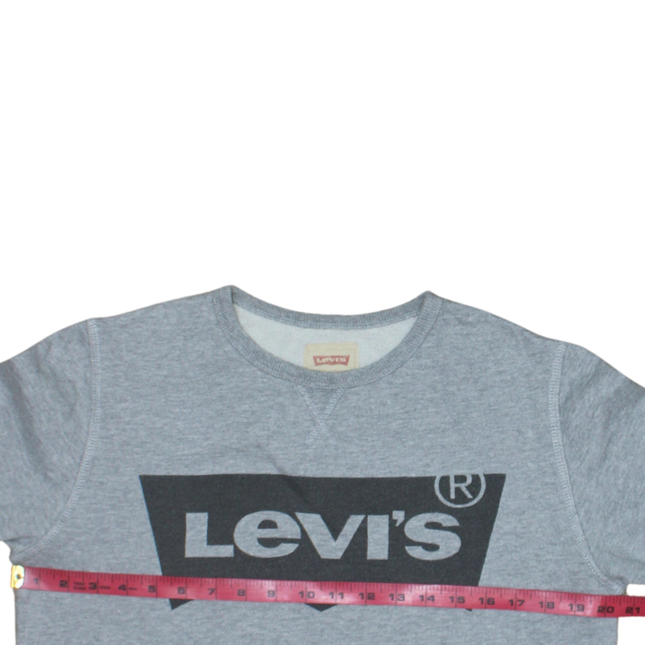 Levi's Boys Grey Logo Crew Neck Cotton Sweatshirt Size 16 Years
