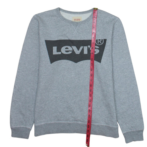 Levi's Boys Grey Logo Crew Neck Cotton Sweatshirt Size 16 Years