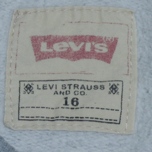 Levi's Boys Grey Logo Crew Neck Cotton Sweatshirt Size 16 Years
