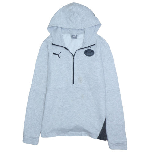 Puma PSV Men’s Grey 1/2 Zip Hoodie Medium Athletic Sweatshirt