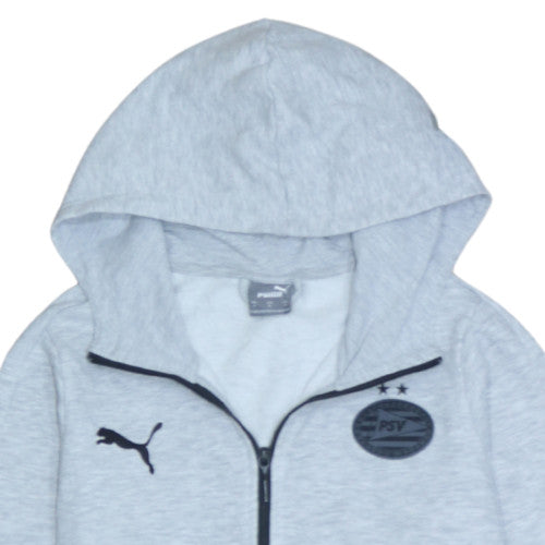 Puma PSV Men’s Grey 1/2 Zip Hoodie Medium Athletic Sweatshirt