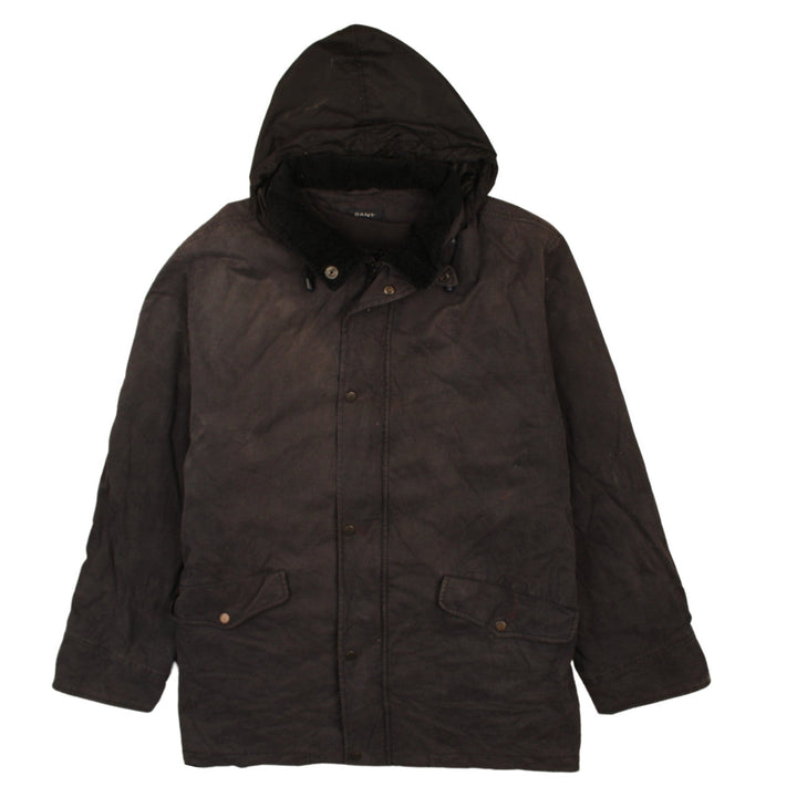 GANT Men's Brown 2XL Hooded Cotton Parka Coat