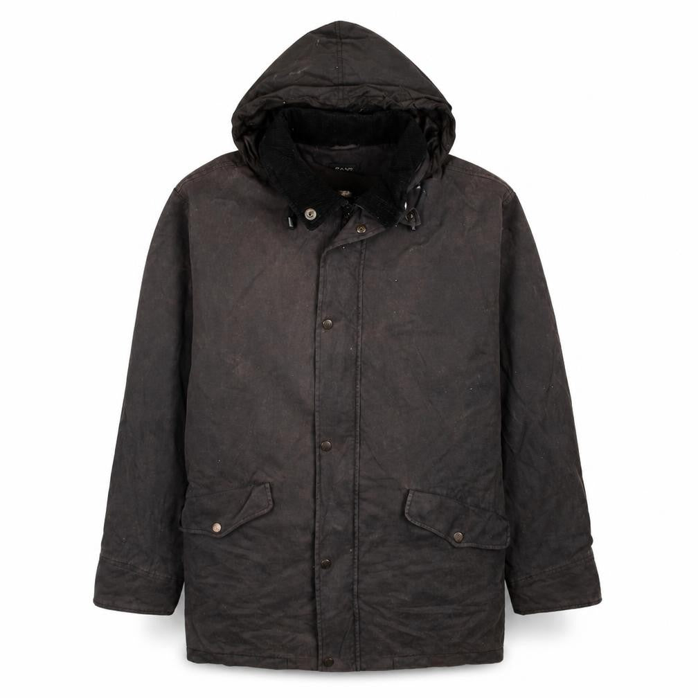 GANT Men's Brown 2XL Hooded Cotton Parka Coat