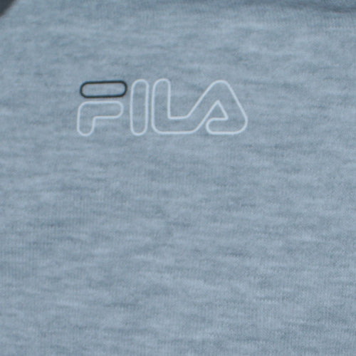 Fila Womens Grey Pullover Hoodie XS Logo Tape Detail