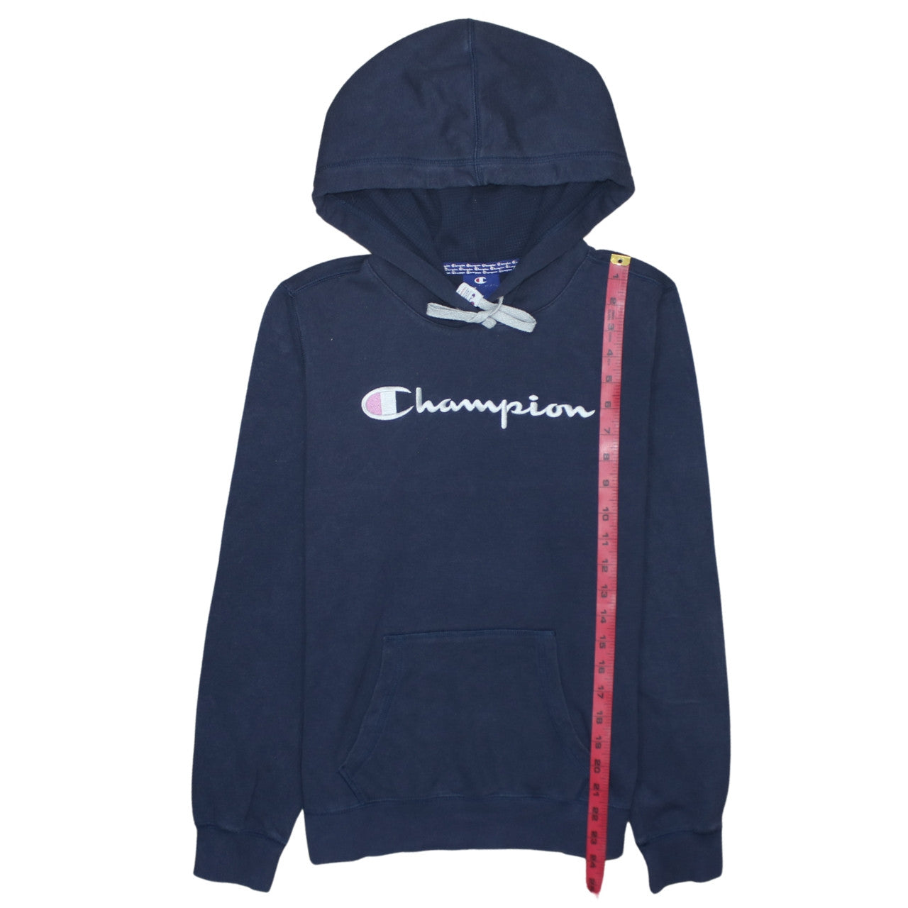 Champion Women's Navy Blue Medium Pullover Hoodie with Logo