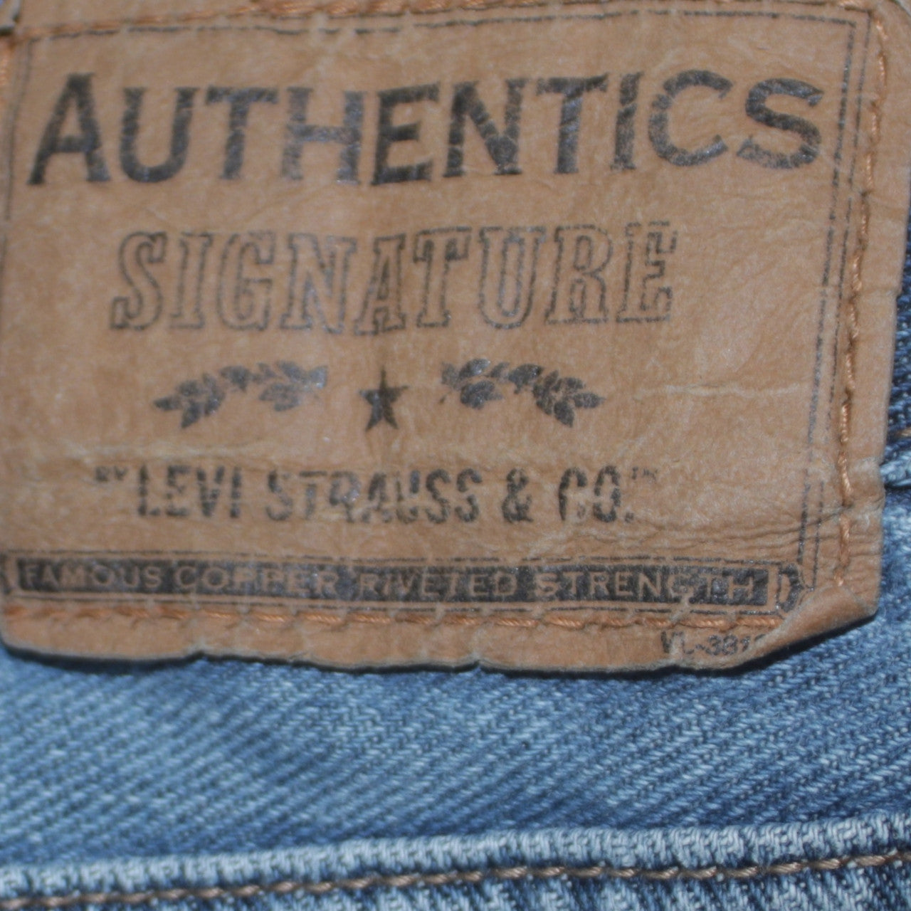 Levi Strauss Authentics Men's Blue Straight Jeans W36 L30 Cotton Denim