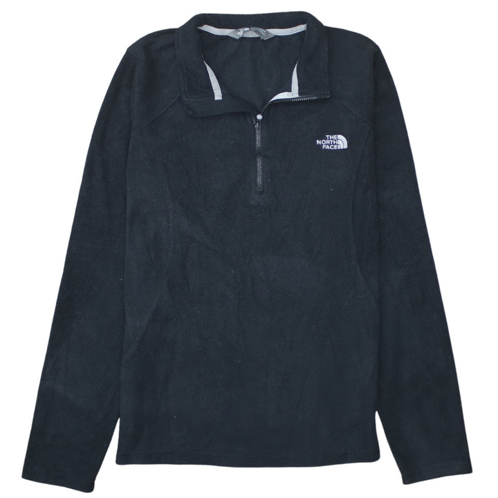 The North Face Womens Black Fleece 1/4 Zip Pullover Sweatshirt M